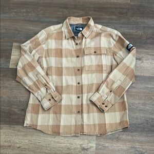 The North Face Tan Plaid Flannel